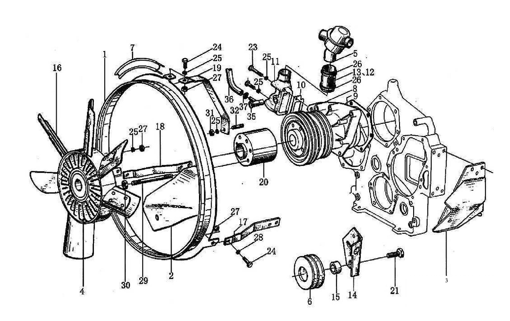 WATER PUMP VENTILATOR WD615 II