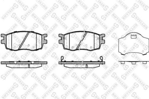 Kit de 4 plaquettes de frein avant, frein à disque | Disc brake pads /set of 4 pcs./ | Stellox 001 086B-SX