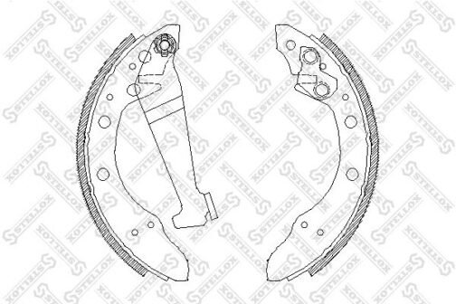 Jeu de 4 mâchoires de frein | Brake shoes /set of 4 pcs./ | Stellox 057 100-SX