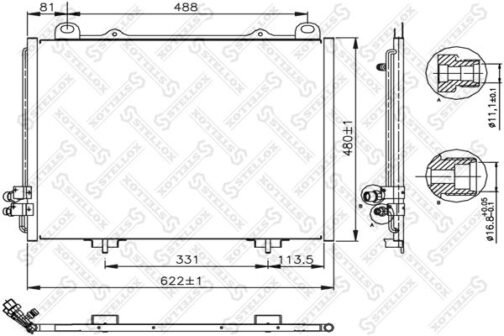 Condenseur, climatisation | A/C Condenser | Stellox 10-45009-SX