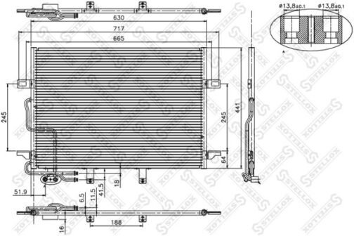 Condenseur, climatisation | A/C Condenser | Stellox 10-45130-SX