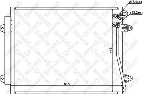 Condenseur, climatisation | A/C Condenser | Stellox 10-45164-SX