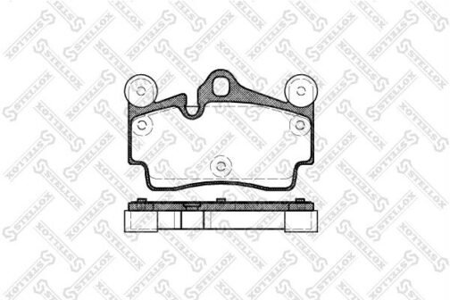 Kit de 4 plaquettes de frein arrière, frein à disque | Disc brake pads /set of 4 pcs./ | Stellox 1007 000-SX