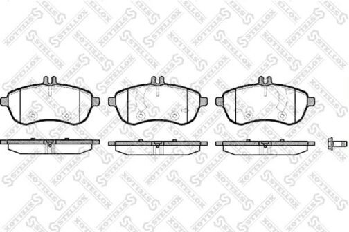 Kit de 4 plaquettes de frein avant, frein à disque | Disc brake pads /set of 4 pcs./ | Stellox 1312 000-SX