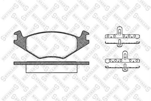 Kit de 4 plaquettes de frein avant, frein à disque | Disc brake pads /set of 4 pcs./ | Stellox 182 020-SX