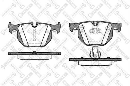 Kit de 4 plaquettes de frein arrière, frein à disque | Disc brake pads /set of 4 pcs./ | Stellox 392 060-SX