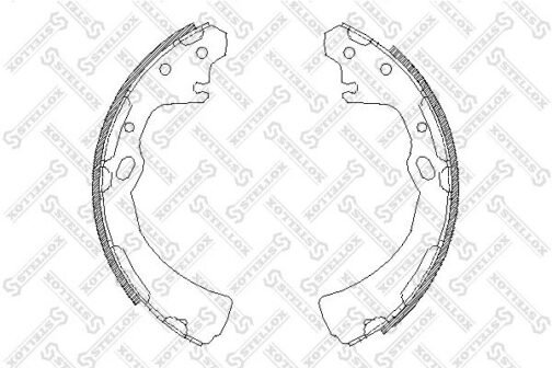 Jeu de 4 mâchoires de frein | Brake shoes /set of 4 pcs./ | Stellox 395 100-SX