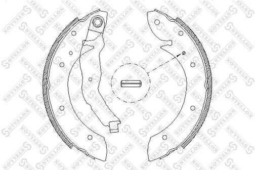 Jeu de 4 mâchoires de frein | Brake shoes /set of 4 pcs./ | Stellox 407 100-SX