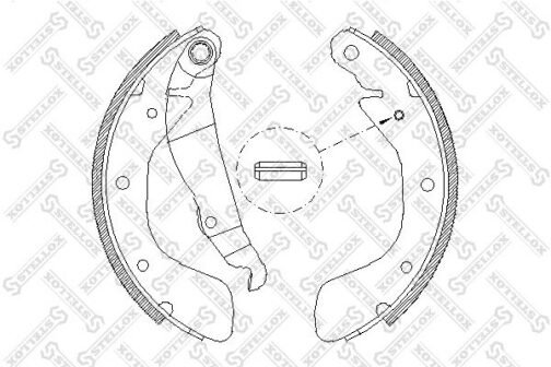 Jeu de 4 mâchoires de frein | Brake shoes /set of 4 pcs./ | Stellox 409 100-SX