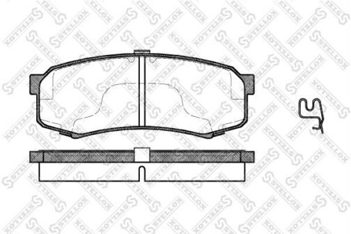 Kit de 4 plaquettes de frein arrière, frein à disque | Disc brake pads /set of 4 pcs./ | Stellox 424 004B-SX