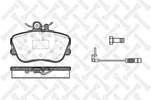 Kit de 4 plaquettes de frein avant, frein à disque | Disc brake pads /set of 4 pcs./ | Stellox 456 002B-SX