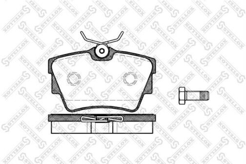 Kit de 4 plaquettes de frein arrière, frein à disque | Disc brake pads /set of 4 pcs./ | Stellox 602 010B-SX