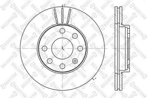 Disque de frein avant | Brake discs | Stellox 6020-3608V-SX