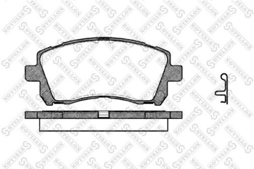 Kit de 4 plaquettes de frein avant, frein à disque | Disc brake pads /set of 4 pcs./ | Stellox 666 002B-SX