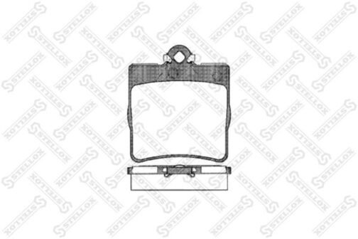 Kit de 4 plaquettes de frein arrière, frein à disque | Disc brake pads /set of 4 pcs./ | Stellox 689 000B-SX