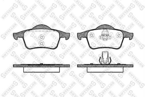 Kit de 4 plaquettes de frein arrière, frein à disque | Disc brake pads /set of 4 pcs./ | Stellox 725 000B-SX