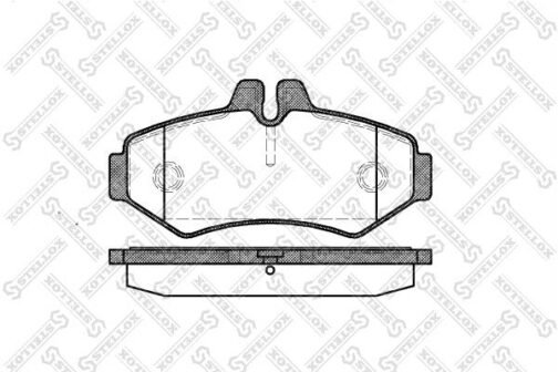 Kit de 4 plaquettes de frein arrière, frein à disque | Disc brake pads /set of 4 pcs./ | Stellox 744 000B-SX