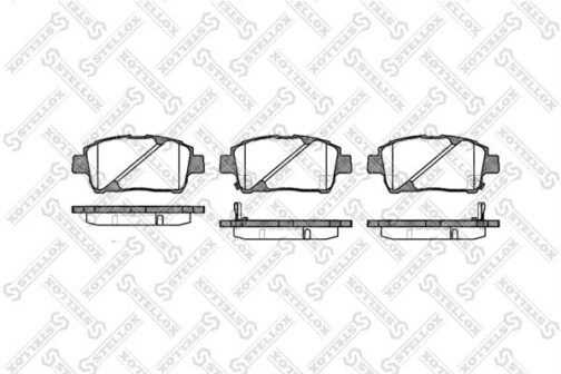 Kit de 4 plaquettes de frein avant, frein à disque | Disc brake pads /set of 4 pcs./ | Stellox 751 002B-SX