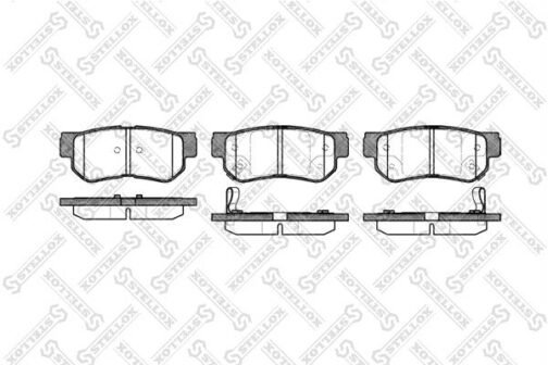 Kit de 4 plaquettes de frein arrière, frein à disque | Disc brake pads /set of 4 pcs./ | Stellox 757 002B-SX