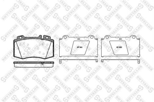 Kit de 4 plaquettes de frein avant, frein à disque | Disc brake pads /set of 4 pcs./ | Stellox 780 000B-SX