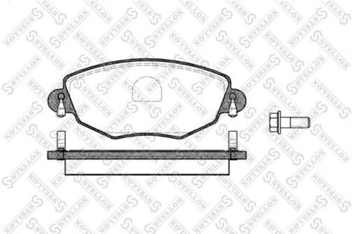 Kit de 4 plaquettes de frein avant, frein à disque | Disc brake pads /set of 4 pcs./ | Stellox 787 000B-SX