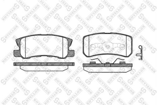 Kit de 4 plaquettes de frein arrière, frein à disque | Disc brake pads /set of 4 pcs./ | Stellox 814 002B-SX