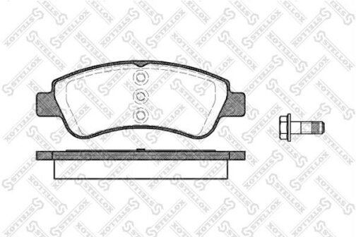 Kit de 4 plaquettes de frein avant, frein à disque | Disc brake pads /set of 4 pcs./ | Stellox 852 000B-SX