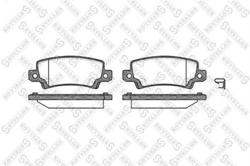 Kit de 4 plaquettes de frein arrière, frein à disque | Disc brake pads /set of 4 pcs./ | Stellox 885 002B-SX