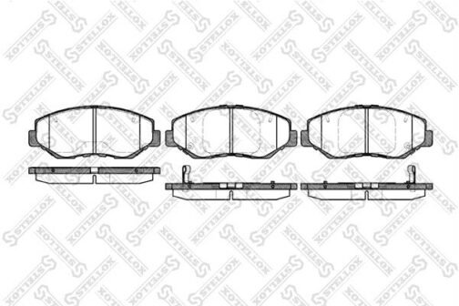 Kit de 4 plaquettes de frein avant, frein à disque | Disc brake pads /set of 4 pcs./ | Stellox 910 000B-SX