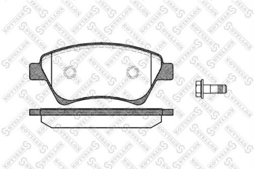 Kit de 4 plaquettes de frein avant, frein à disque | Disc brake pads /set of 4 pcs./ | Stellox 987 000B-SX