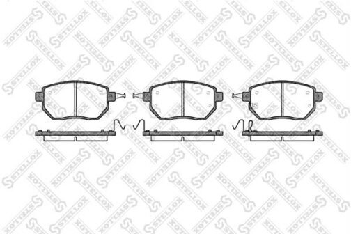 Kit de 4 plaquettes de frein avant, frein à disque | Disc brake pads /set of 4 pcs./ | Stellox 996 002-SX